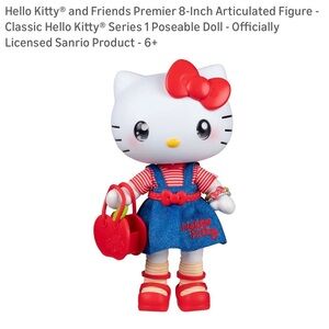 Hello Kitty Doll with Red Bow and Blue Dress